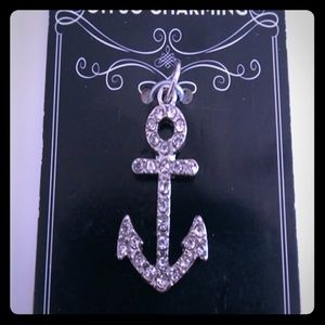 Sparkly Anchor Charm